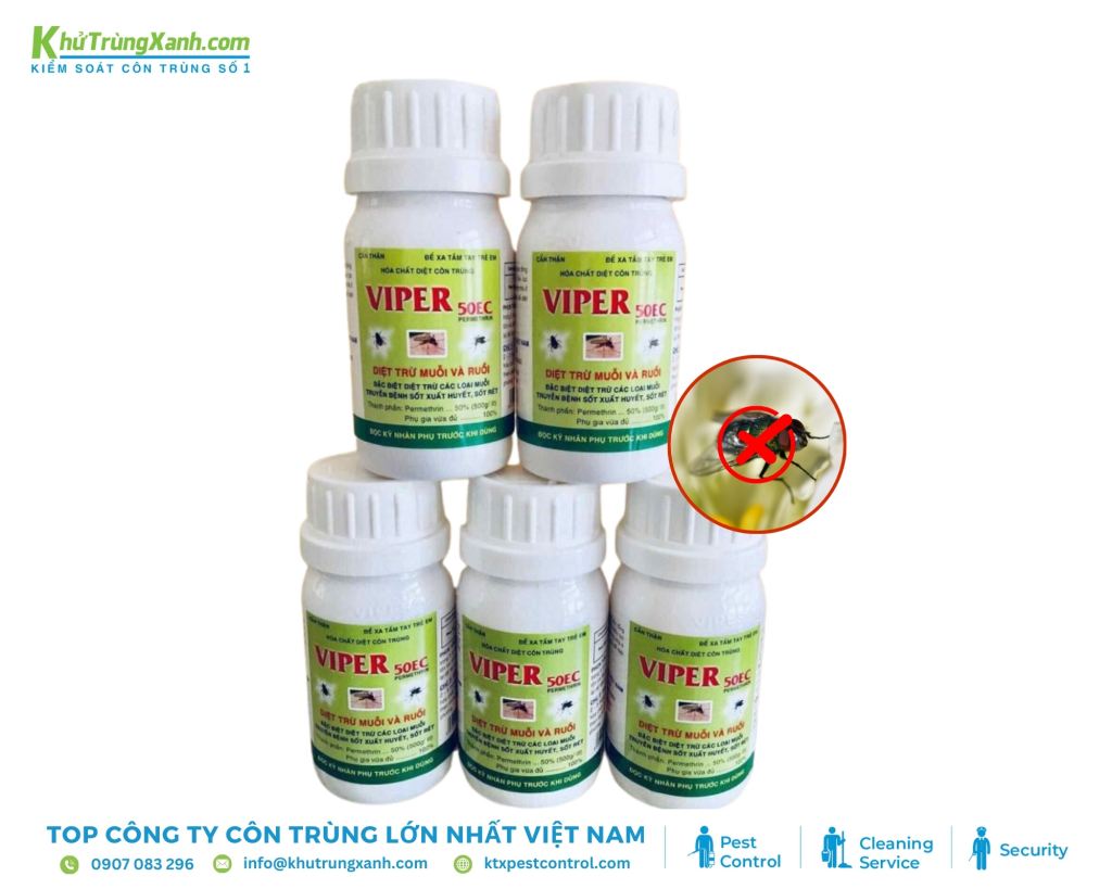 Chỉ cần sử dụng một lượng nhỏ thuốc diệt ruồi Viper 500EC đã có thể đạt hiệu quả cao