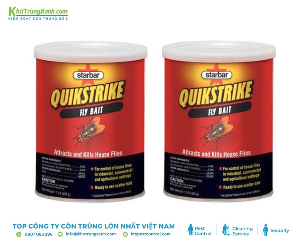 Starbar QuikStrike Fly Bait không mùi, không độc hại với người và vật nuôi khi sử dụng đúng cách