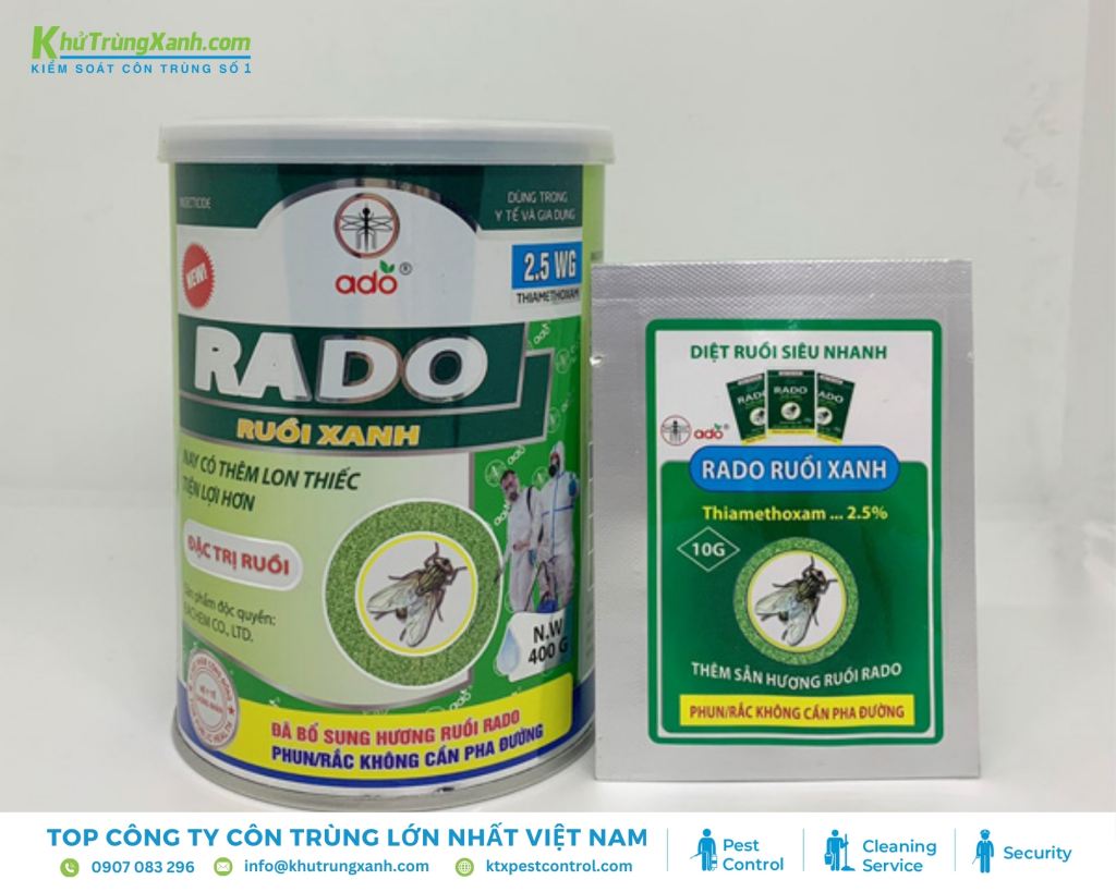 Thuốc diệt ruồi RADO tiêu diệt ruồi tận gốc, ngăn chặn sự phát triển của các thế hệ ruồi tiếp theo
