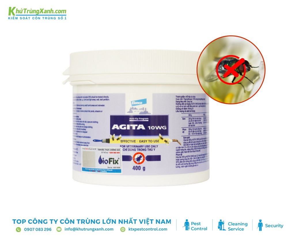Thuốc diệt ruồi Agita 10WG phân hủy nhanh trong tự nhiên