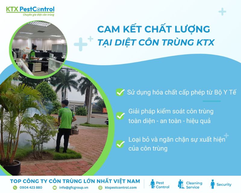 Diệt côn trùng KTX cam kết loại bỏ 100% côn trùng