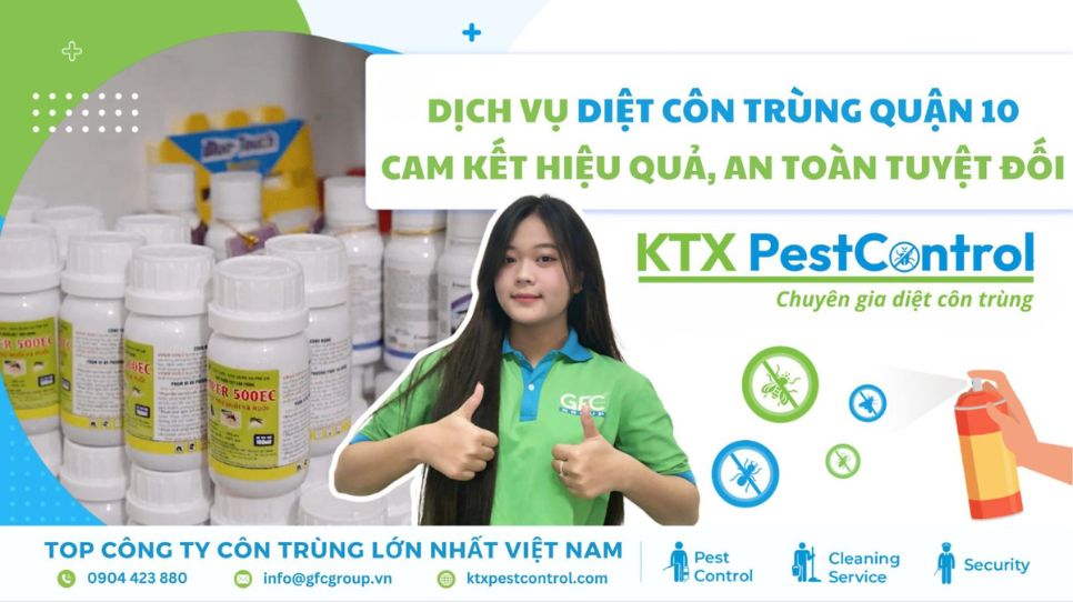 Dịch vụ diệt côn trùng quận 10 an toàn - KTX