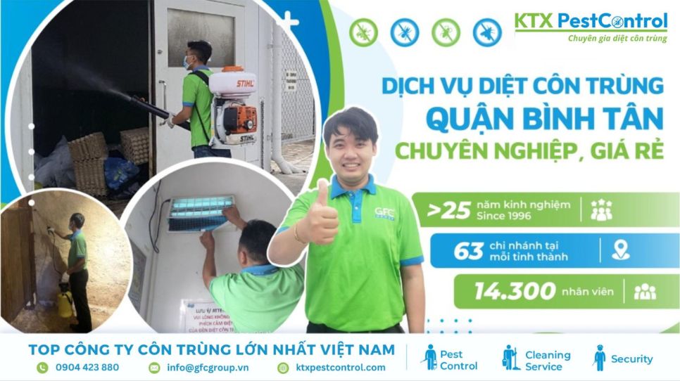 dịch vụ diệt côn trùng quận Bình Tân chuyên nghiệp