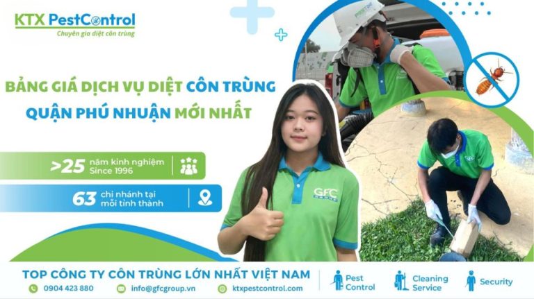 Bảng giá dịch vụ diệt côn trùng quận Phú Nhuận mới nhất 