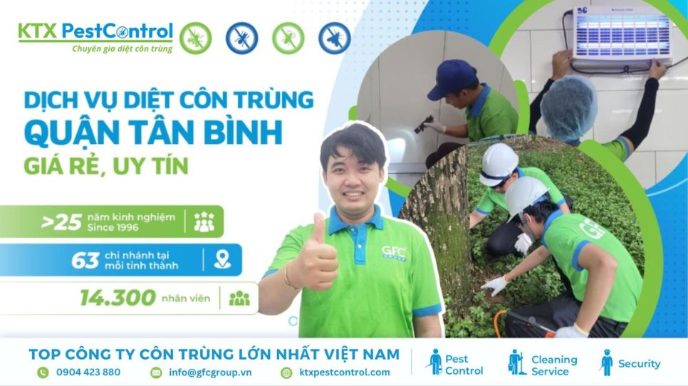Dịch vụ diệt côn trùng quận Tân Bình uy tín
