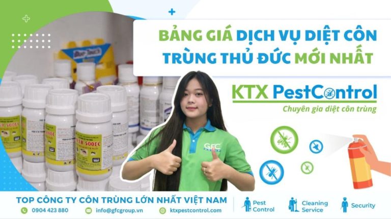 Bảng giá dịch vụ diệt côn trùng Thủ Đức mới nhất