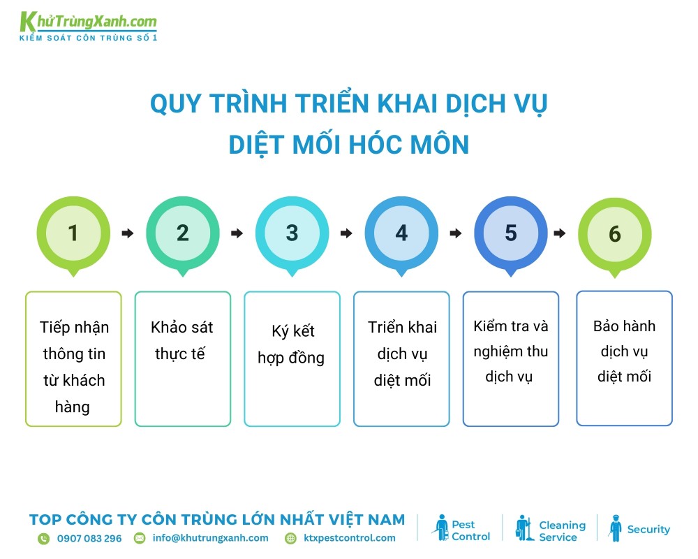 Diệt côn trùng KTX cung cấp quy trình diệt mối Bình Thạnh