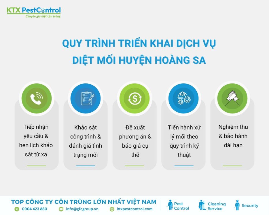 Quy trình diệt mối huyện Hoàng Sa bài bản, giám sát nghiêm ngặt