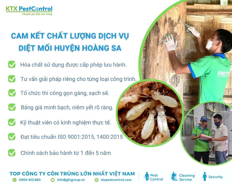 KTX cam kết dịch vụ diệt mối huyện Hoàng Sa an toàn