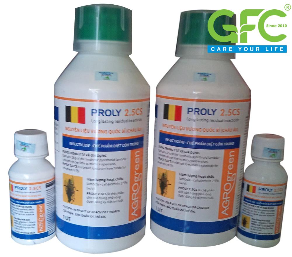 Thuốc diệt côn trùng ruồi, muỗi, kiến, gián Proly 2.5CS